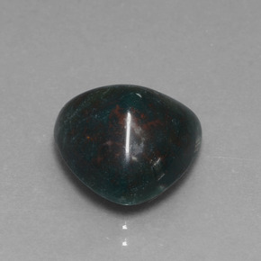 Heliotropo verde natural de 7,39 ct, trillón, opaco