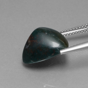 Heliotropo verde natural de 7,39 ct, trillón, opaco