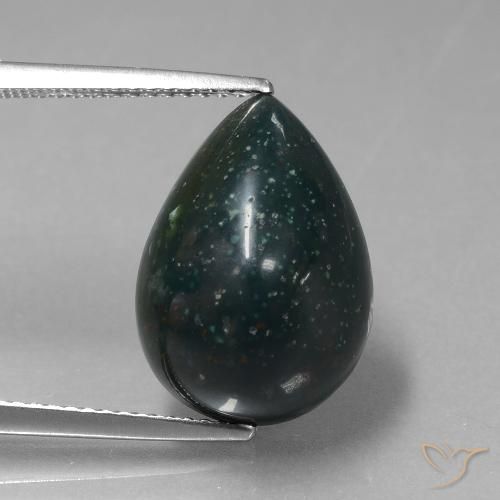 8.83ct Natural Verde oscuro Sanguinaria, En forma de pera, Opaco