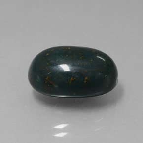 Heliotropo verde natural de 9,11 ct, corte óvalo, opaco