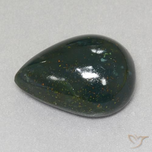 Sanguinaria Multicolor natural de 12.50 ct, En forma de pera, Opaco