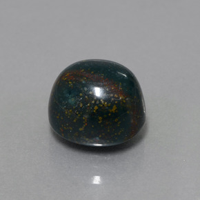 Heliotropo verde natural de 10,68 ct, corte óvalo, opaco