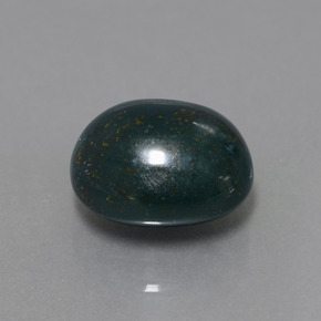 Heliotropo verde natural de 11,31 ct, corte óvalo, opaco