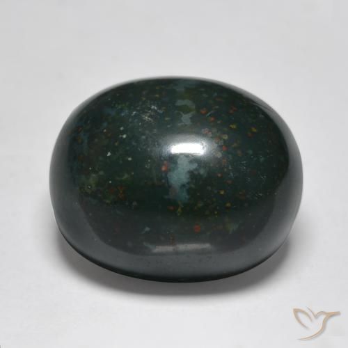 12.20ct Natural Verde oscuro Sanguinaria, Ovalada, Opaco