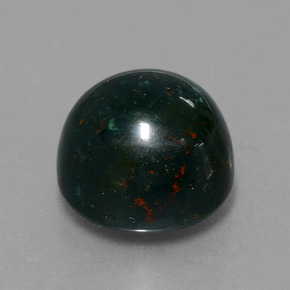 Heliotropo verde natural de 8,14 ct, corte redondo, opaco