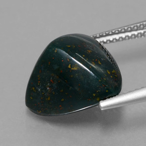 Sanguinaria Verde multicolor natural de 7.42 ct, Trillón, Opaco