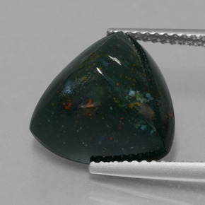 Heliotropo verde natural de 7,65 ct, trillón, opaco