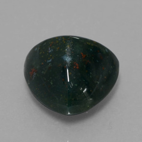 Heliotropo verde natural de 7,65 ct, trillón, opaco