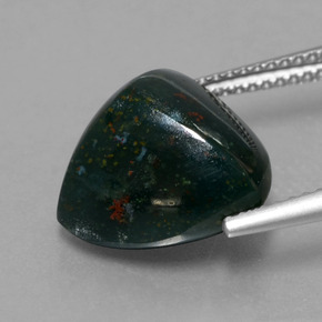 Heliotropo verde natural de 7,65 ct, trillón, opaco