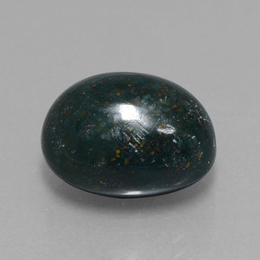Heliotropo verde natural de 11,08 ct, corte óvalo, opaco