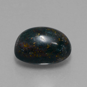 Heliotropo verde natural de 8,99 ct, corte óvalo, opaco