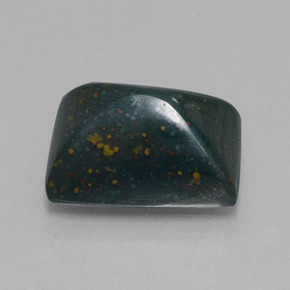 Heliotropo verde natural de 9,66 ct, baguette, opaco