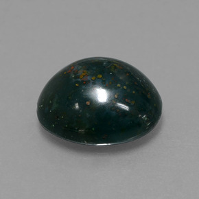 Heliotropo verde natural de 5,20 ct, corte óvalo, opaco