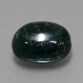 Heliotropo verde natural de 9,10 ct, corte óvalo, opaco