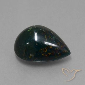 Sanguinaria Multicolor natural de 8.65 ct, En forma de pera, Opaco