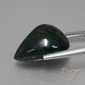 Sanguinaria Multicolor natural de 8.65 ct, En forma de pera, Opaco