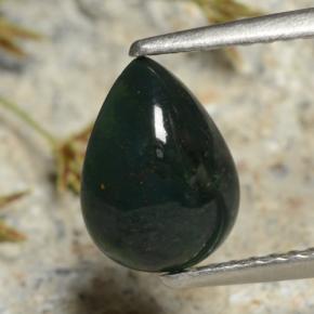 Sanguinaria Verde natural de 1.18 ct, En forma de pera, Opaco