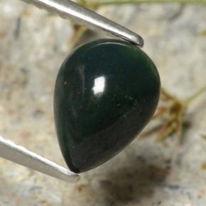 Sanguinaria Verde natural de 1.18 ct, En forma de pera, Opaco