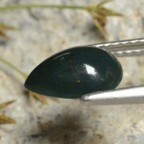 Sanguinaria Verde natural de 1.18 ct, En forma de pera, Opaco