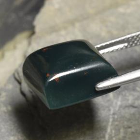 Heliotropo verde natural de 12,04 ct, cuadrado, opaco
