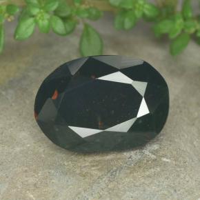 Heliotropo verde natural de 6,53 ct, corte óvalo, opaco