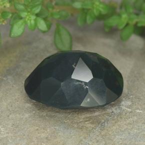 Heliotropo verde natural de 6,53 ct, corte óvalo, opaco