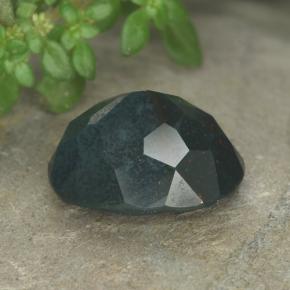 Heliotropo verde natural de 4,56 ct, corte óvalo, opaco