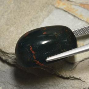 Heliotropo verde natural de 25,89 ct, corte óvalo, opaco