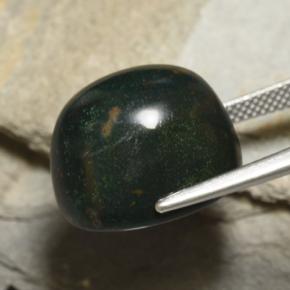 Heliotropo verde natural de 23,38 ct, corte óvalo, opaco
