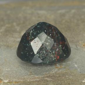 Heliotropo verde natural de 5,72 ct, corte óvalo, opaco