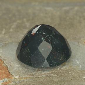 Heliotropo verde natural de 9,32 ct, corte redondo, opaco