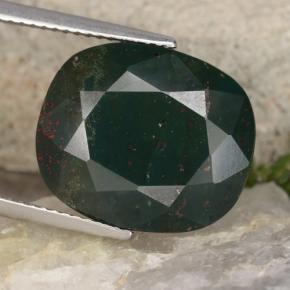 Heliotropo verde natural de 11,29 ct, corte óvalo, opaco