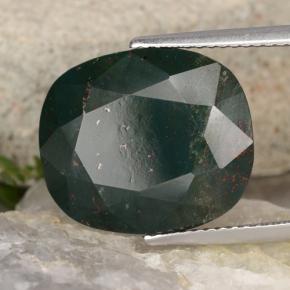 Heliotropo verde natural de 11,29 ct, corte óvalo, opaco