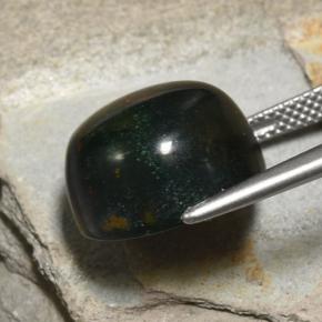 Heliotropo verde natural de 15,88 ct, corte redondo, opaco
