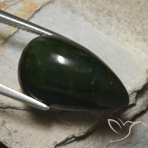 Sanguinaria Multicolor natural de 16.35 ct, En forma de pera, Opaco