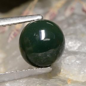 Heliotropo verde natural de 2,00 ct, corte redondo, opaco