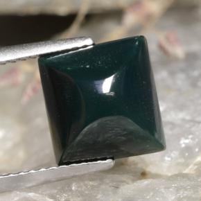 Heliotropo verde natural de 4,25 ct, cuadrado, opaco