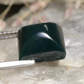 Heliotropo verde natural de 4,25 ct, cuadrado, opaco