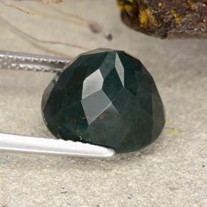 Heliotropo verde natural de 6,33 ct, corte óvalo, opaco