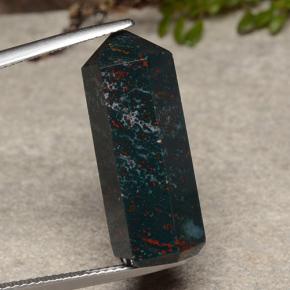 Heliotropo multicolor natural de 18,06 ct, forma elegante, opaco