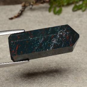 Heliotropo multicolor natural de 18,06 ct, forma elegante, opaco