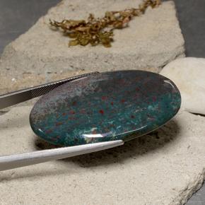 Sanguinaria Multicolor natural de 44.98 ct, Corte Óvalo, Opaco