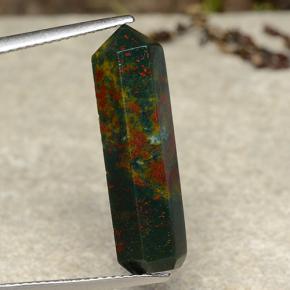 Heliotropo multicolor natural de 9,44 ct, forma elegante, opaco