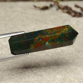Heliotropo multicolor natural de 9,44 ct, forma elegante, opaco