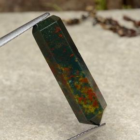 Heliotropo multicolor natural de 9,44 ct, forma elegante, opaco