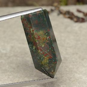 Heliotropo multicolor natural de 14,34 ct, forma elegante, opaco