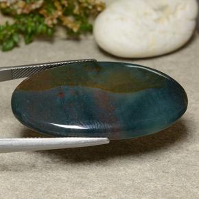 Sanguinaria Multicolor natural de 42.75 ct, Corte Óvalo, Opaco