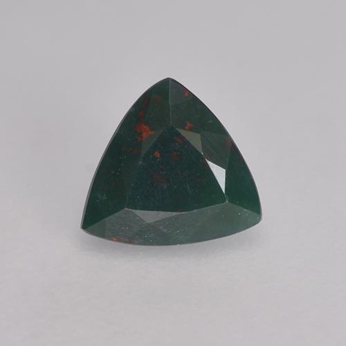 Sanguinaria Verde oscuro natural de 0.42 ct, Trillón, Opaco