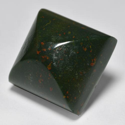 Sanguinaria Verde y rojo natural de 11.56 ct, Cuadrado, Opaco