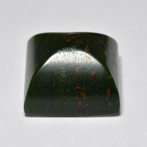 Sanguinaria Verde y rojo natural de 11.56 ct, Cuadrado, Opaco